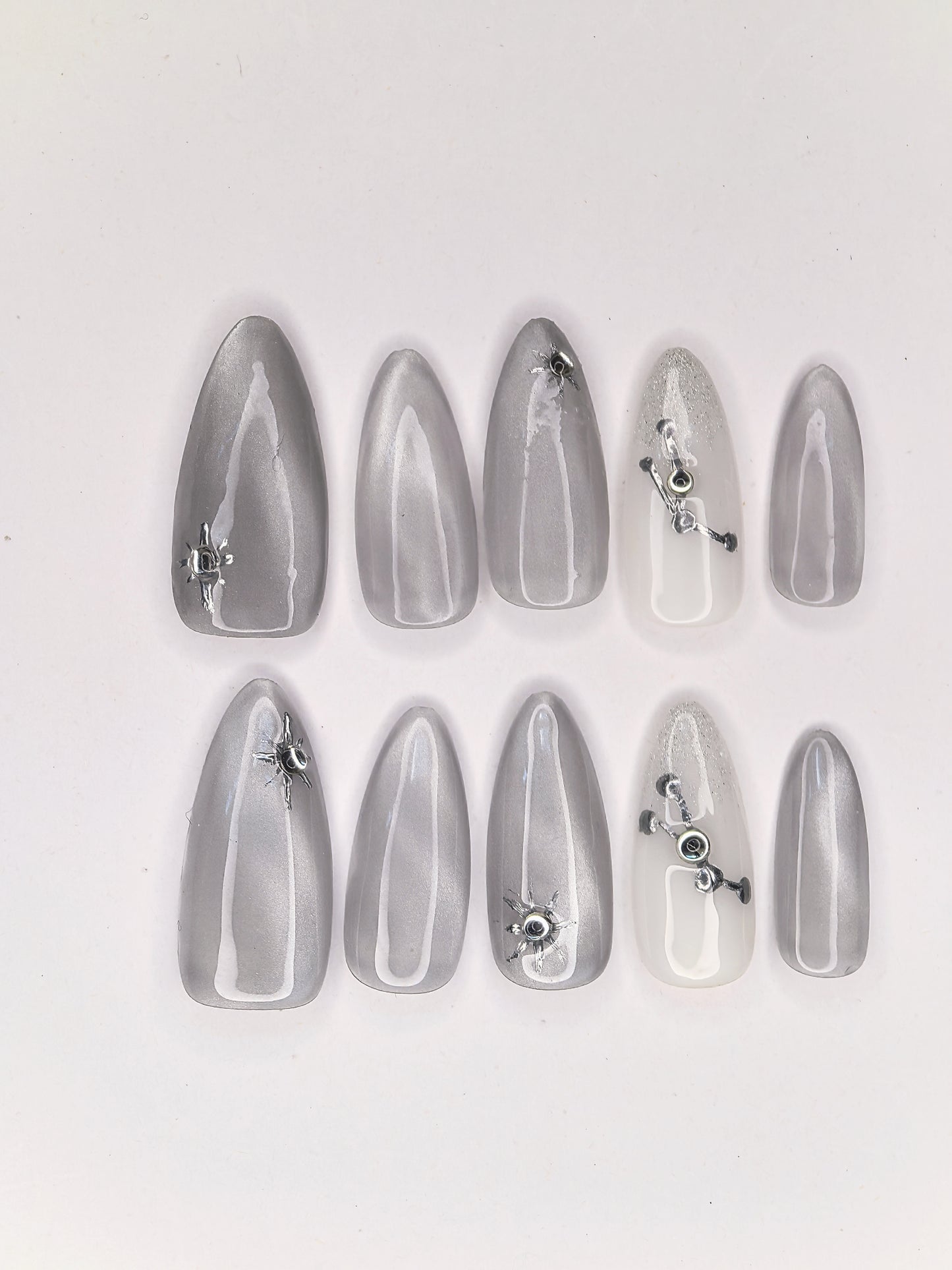 Customised Cancer Zodiac Handmade Press-On Nails | Kawaii Nails | Pretty Nails | Premium Nails | Salon Quality Nails
